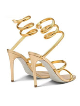 Nia Ankle Snake Strap Heel